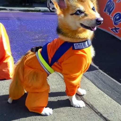 Prompt: merge of dog and goku