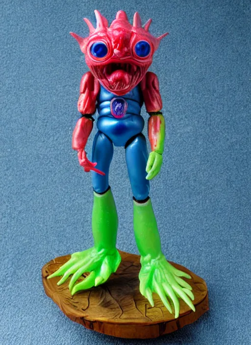 Image similar to space monster alien sofubi action figure, product photography