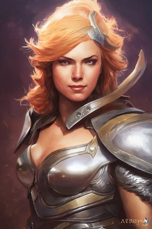 Image similar to amazon valkyrie athena, d & d, fantasy, portrait, highly detailed, headshot, digital painting, trending on artstation, concept art, sharp focus, illustration, art by artgerm and greg rutkowski and magali villeneuve