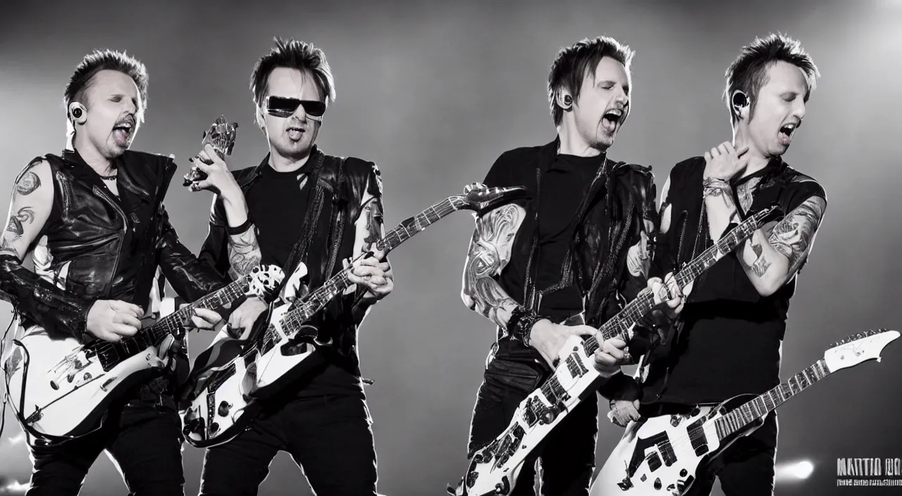 Image similar to matt bellamy and james hetfield, 2 0 1 6 live music video, official music video