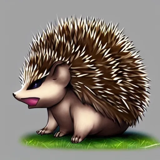 Image similar to A pokemon that looks like A hedgehog without thorns, clothed in a layer of shadows ，Trending on art station. Unreal engine.