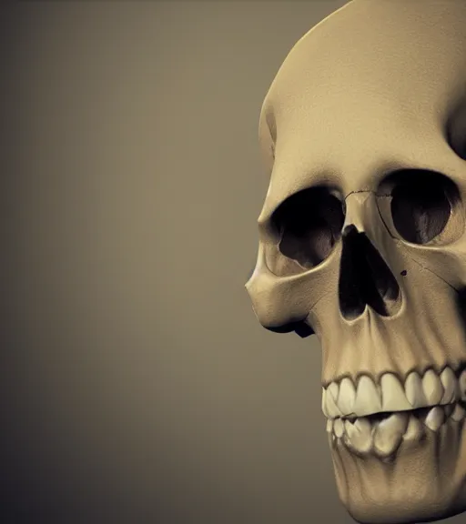Prompt: skull, unreal engine 5, octane render, trending on artstation