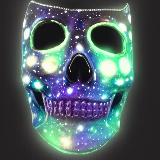 Image similar to galaxy skull gothic mask