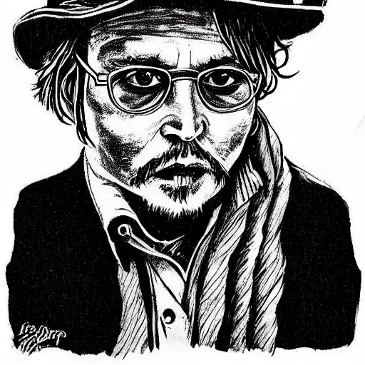 Prompt: “ Johnny Depp in the style of Robert Crumb”