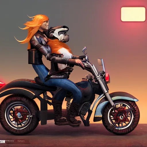 Prompt: cute caracal riding a harley davidson motorcycle, hyper detailed, digital art, trending in artstation, cinematic lighting, studio quality, smooth render, unreal engine 5 rendered, octane rendered