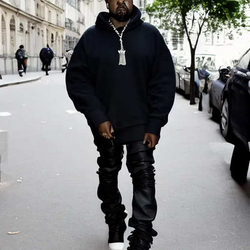 Prompt: kanye west in paris