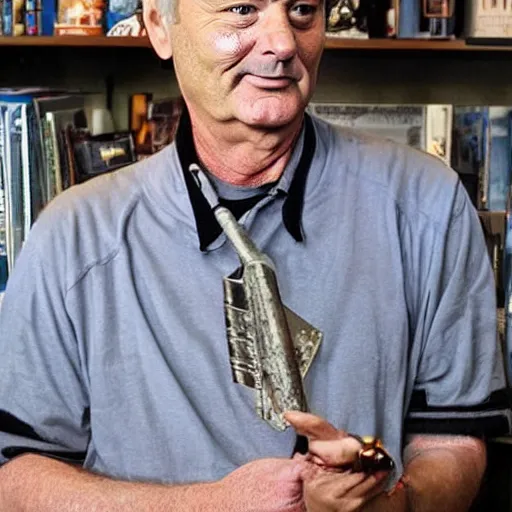 Image similar to bill murray, role model, inspiring, funniest comedian ever, great roles, living legend, humble, friend of the people, he helps the people, cleans up mess, playful prank where does something unlikely but memorable, we all meed a friend like bill murray, protect him at all costs!