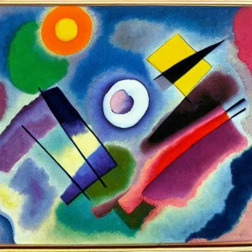 Prompt: a painting by kandinsky