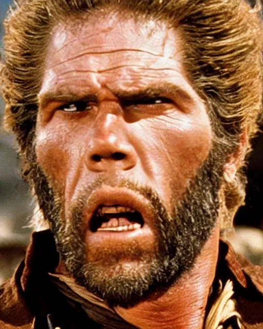 Image similar to film still close up shot of ron perlman in the movie a fistful of dollars. photographic, photography