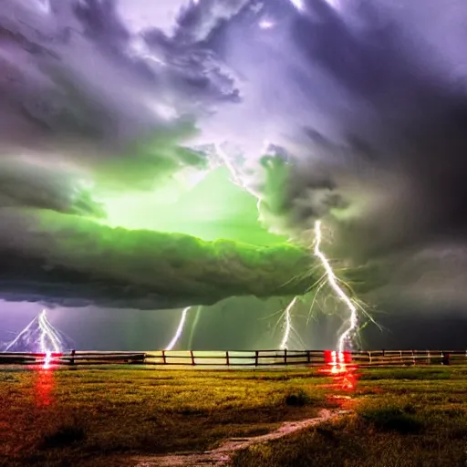 Image similar to upside down thunderstorm at night