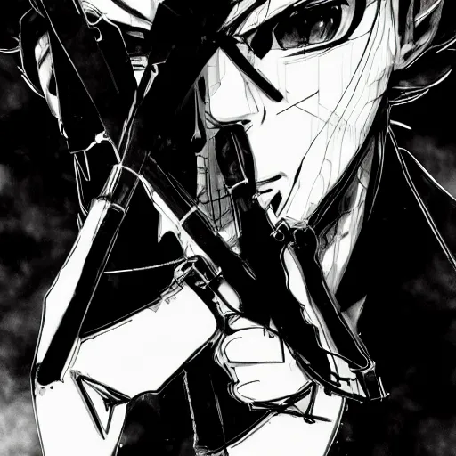 Prompt: Portrait of Yu Narukami from Persona 4, in the art style of Yoji Shinkawa, trending on Art Station, highly detailed, concept art, great composition