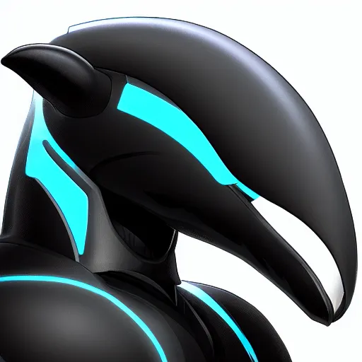 Prompt: robotic orca headshot profile picture, commission on furaffinity, unreal engine