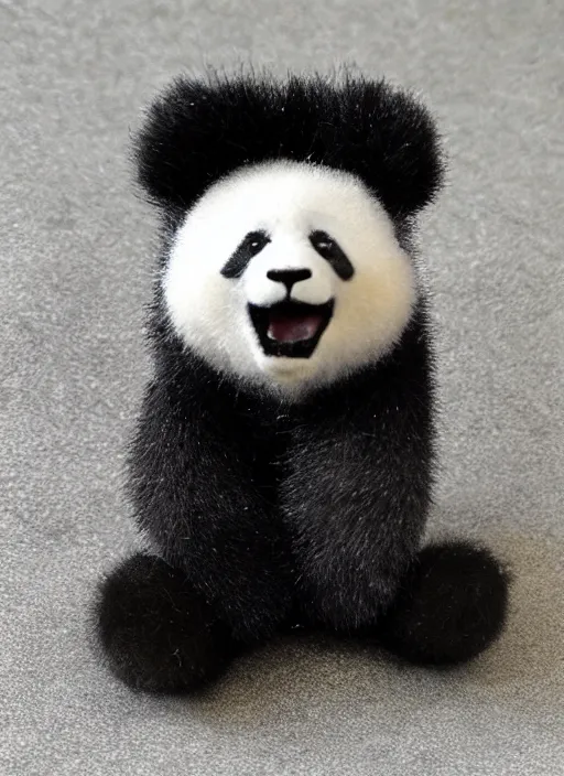 Prompt: Images on the store website, eBay, Full body, Miniature of a angry panda