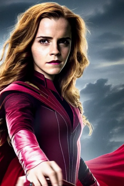 Image similar to Still of Emma Watson as Scarlett Witch