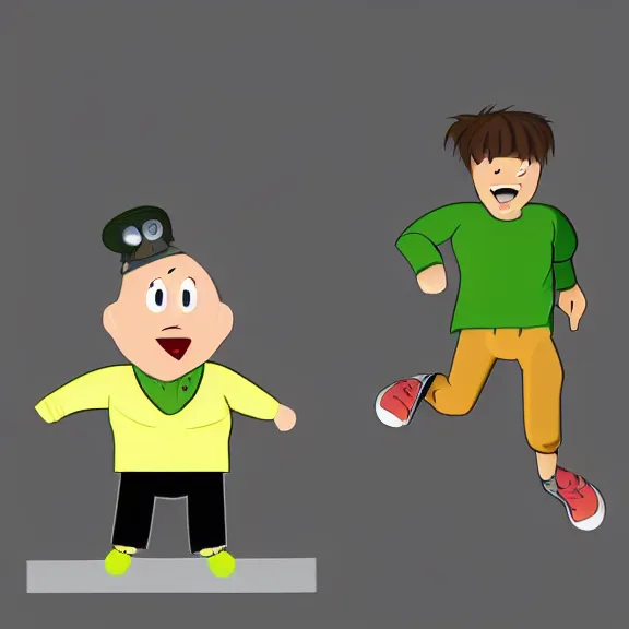 Prompt: Animation od a 2d jump and run character