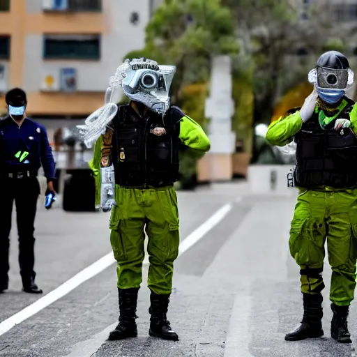 Image similar to Guardia Civil officer cyberpunk style