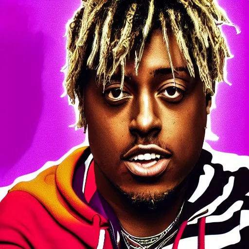 Image similar to juice wrld holding up a knife digital art 4 k the detailed super realistic