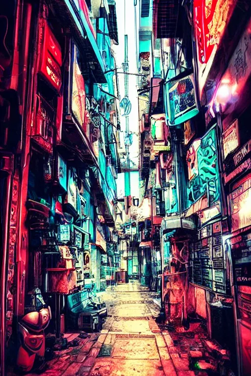 Prompt: cyberpunk style art of istanbul