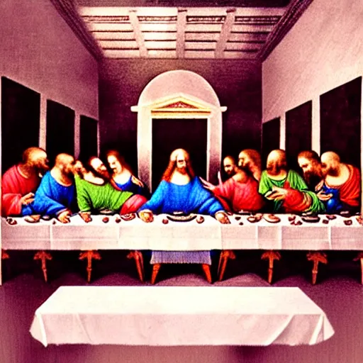 Prompt: “The Last Supper” by Da Vinci but the people are Data Scientists