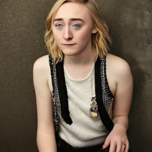 Prompt: a true-to-life photoshoot portrait of Saoirse Ronan real-life accurate face