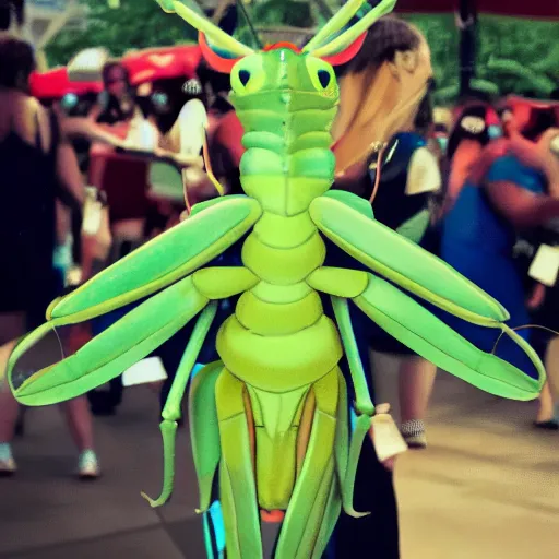 Image similar to praying mantis fursona at a furry convention