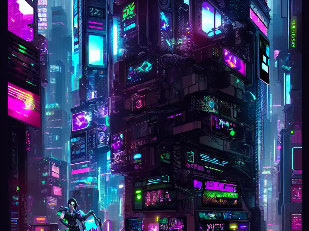 Image similar to epic card scans, cyberpunk style highly detailed, digital art,