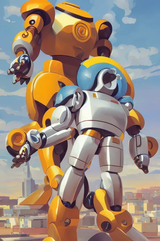 Image similar to metabots medabots medarotto medarot robot minimalist comics, behance hd by jesper ejsing, by rhads, makoto shinkai and lois van baarle, ilya kuvshinov, rossdraws global illumination ray tracing hdr radiating a glowing aura