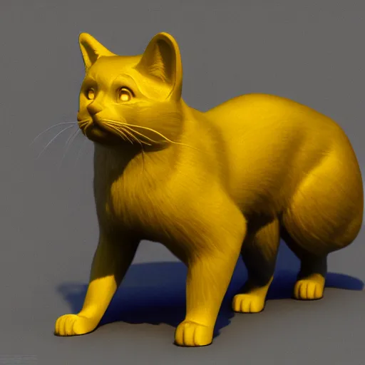 Prompt: a golden cat, octane render