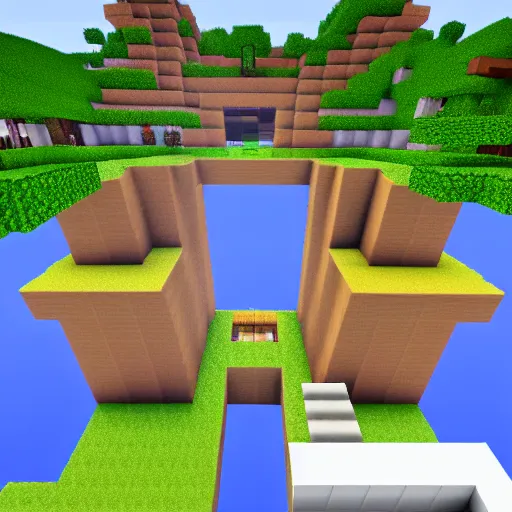 Image similar to frank ocean blonde album in minecraft