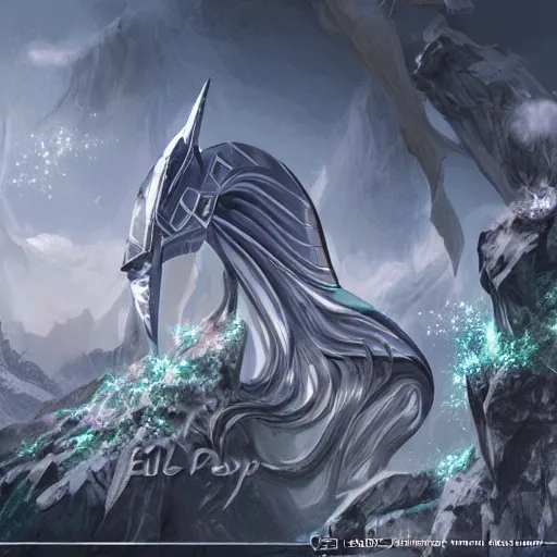 Image similar to silver ethereum cryptocurrency, epic fantasy digital art