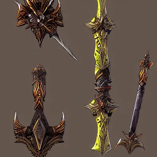 Image similar to fantasy weapon, elven.