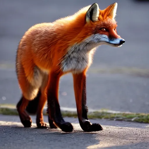Image similar to bipedal fox