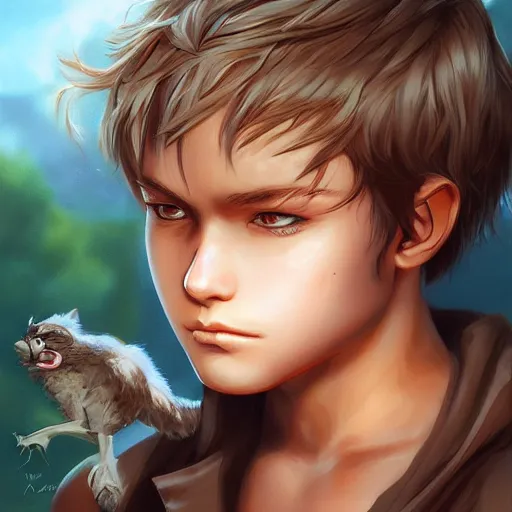 Prompt: a boy in wild, by Artgerm