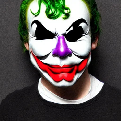 Prompt: anonymous mask joker edition