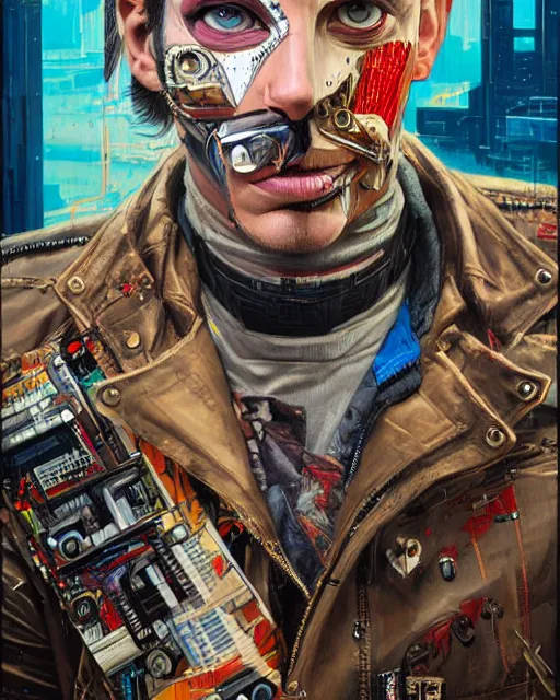 Image similar to a portrait of an anthropomorphic cyberpunk ocelot by sandra chevrier, by jon foster, detailed render, tape deck, epic composition, cybernetics, 4 k realistic, cryengine, realistic shaded lighting, sharp focus, masterpiece, by enki bilal