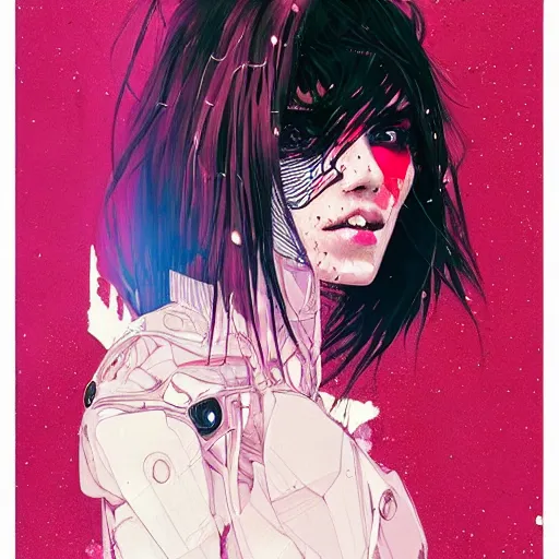 Prompt: a portrait of a character in a scenic environment by conrad roset, hyperdetailed, cyberpunk, cool, cybernetically enhanced, trending on artstation