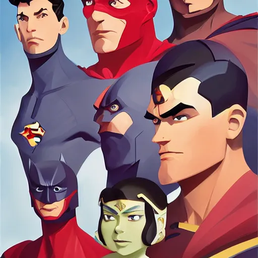 Image similar to face icon stylized minimalist justice league, loftis, cory behance hd by jesper ejsing, by rhads, makoto shinkai and lois van baarle, ilya kuvshinov, rossdraws global illumination