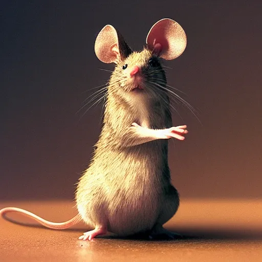 Prompt: the most bizarre Mouse, 8k, photorealistic, Annie Leibovitz