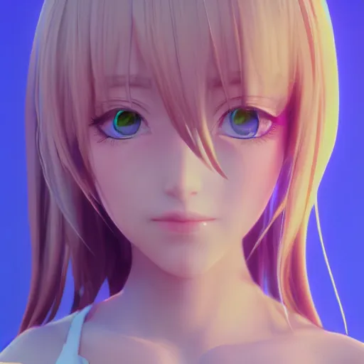 Image similar to beautiful girl anime in 3 d, cgsociety, style trending on artstation