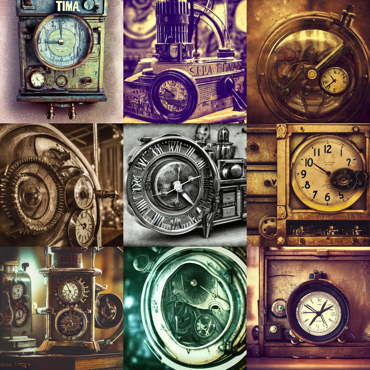 Prompt: time traveling machine realistic prop photo in antique store, detailed, photography, trading on artstation, 8K
