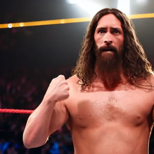 Image similar to Jesus Christ as WWE Champion