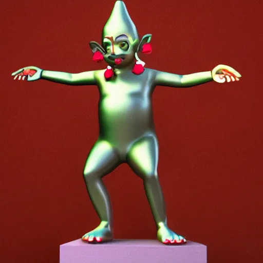 Image similar to friendly culturally appropriate genie mascot for a website, 3 d render character art 8 k