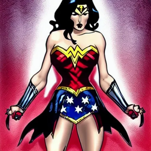 Image similar to Goth Wonder Woman