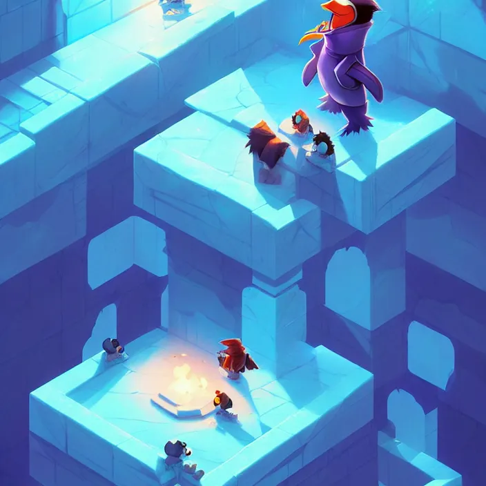 Image similar to the box dimension from club penguin, in marble incrusted of legends official fanart behance hd by jesper ejsing, by rhads, makoto shinkai and lois van baarle, ilya kuvshinov, rossdraws global illumination