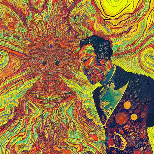 Prompt: illusionary deepdream psychedelic apophasis of the civil war 8 k by victo ngai hyperrealism photo - realistic lifelike