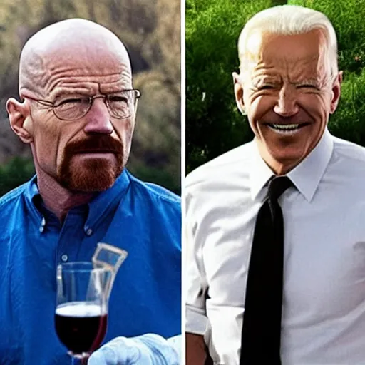 Prompt: walter white and biden