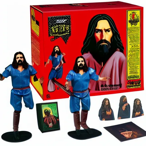 Image similar to 1 7 th century jesus stop motion vinyl action figure, plastic, toy, butcher billy style