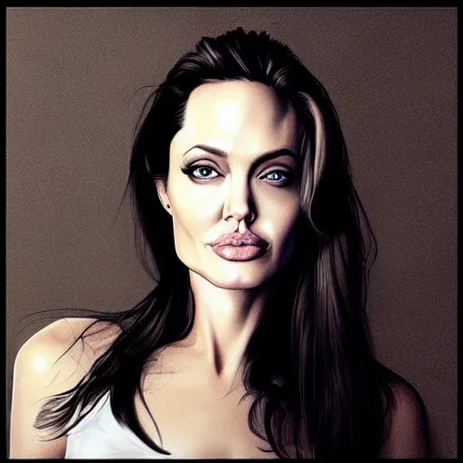 Image similar to “Angelina Jolie portrait, Kristen Reichert”