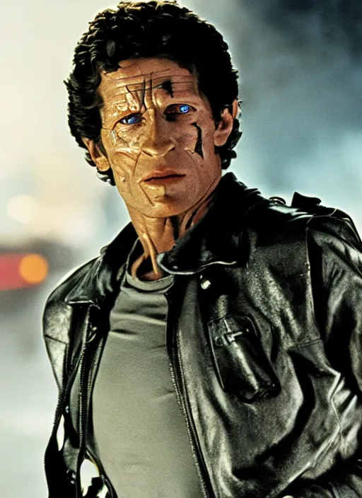 Image similar to film still of Todd Howard as Terminator in Terminator, 4k