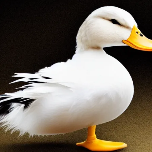 Image similar to donald trump as a duck, full body portrait, highly detailed, excellent composition, dramatic lighting, realistic 4k